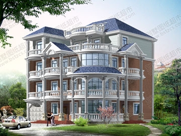 四層歐式別墅全套建筑施工圖_別墅設(shè)計(jì)圖紙,歐式別墅設(shè)計(jì),四層歐式別墅