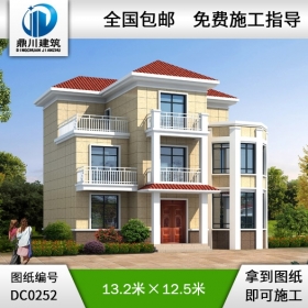 新農(nóng)村三層帶露臺自建房設計圖紙_別墅圖紙超市,三層農(nóng)村別墅