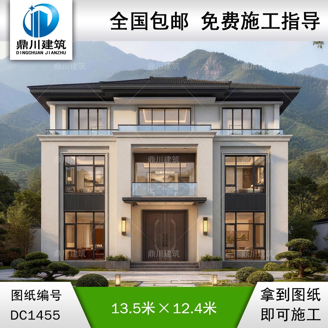 新宋式三層別墅設(shè)計圖紙及效果圖_農(nóng)村自建房設(shè)計,鼎川建筑