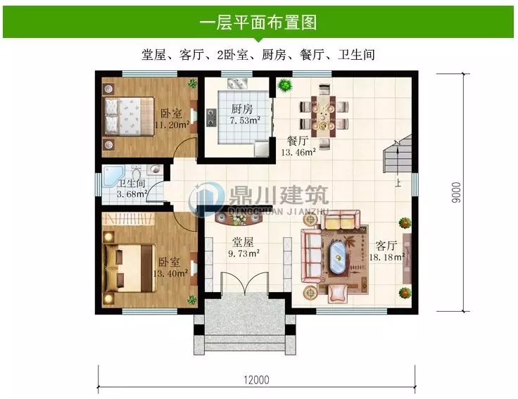 【新品】12×9 二層帶堂屋露臺經(jīng)濟(jì)型小別墅，回村建只要26萬！