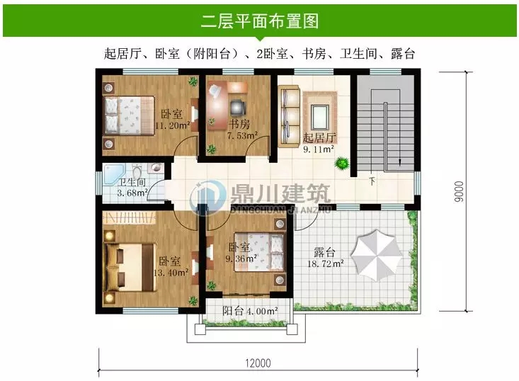 【新品】12×9 二層帶堂屋露臺經(jīng)濟(jì)型小別墅，回村建只要26萬！